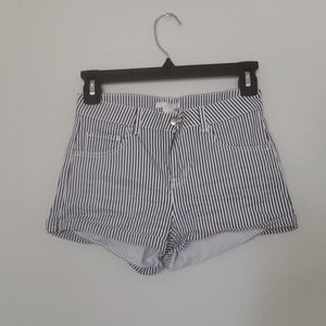 Black and white stripe shorts from H&M